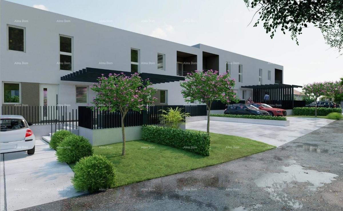 POREČ - Moderna dvojna hiša s dvoriščem (Hiša A)