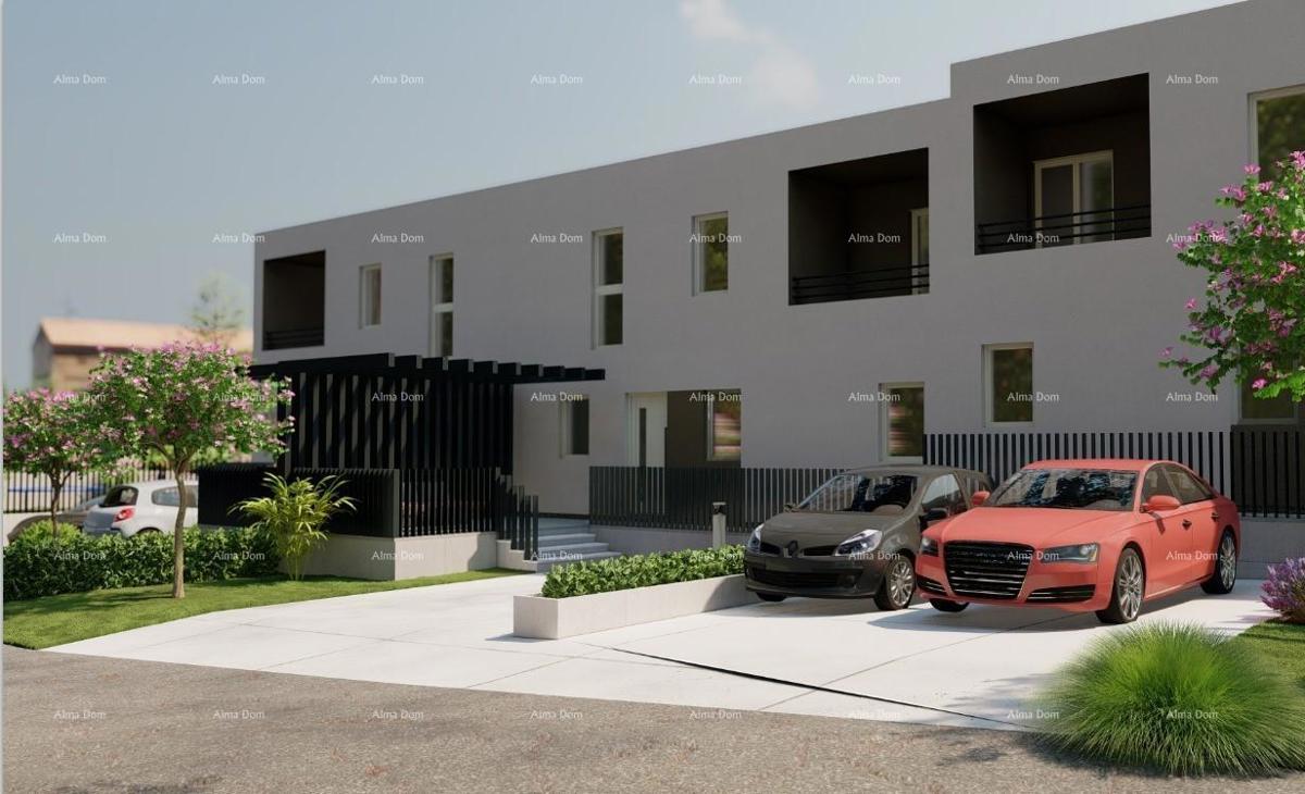 POREČ - Moderna dvojna hiša s dvoriščem (Hiša A)