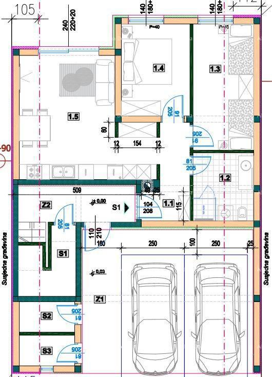 Dvosoban stan v pritličju z vrtom
