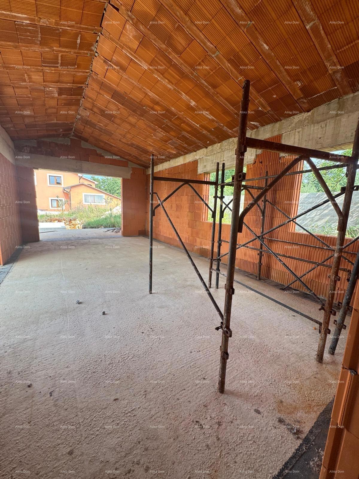 Prodaja prizemnice s bazenom - trenutno roh bau faza, Sveti Petar u Šumi - blizina Pazina!