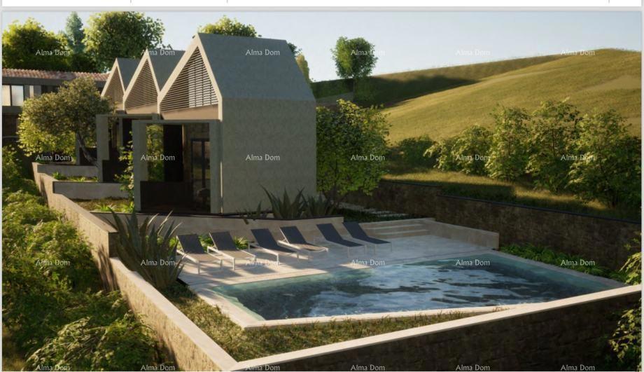 Prodaja se gradbeno zemljišče z ruševno hišico v Labinu, s pogledom na morje in projektom.