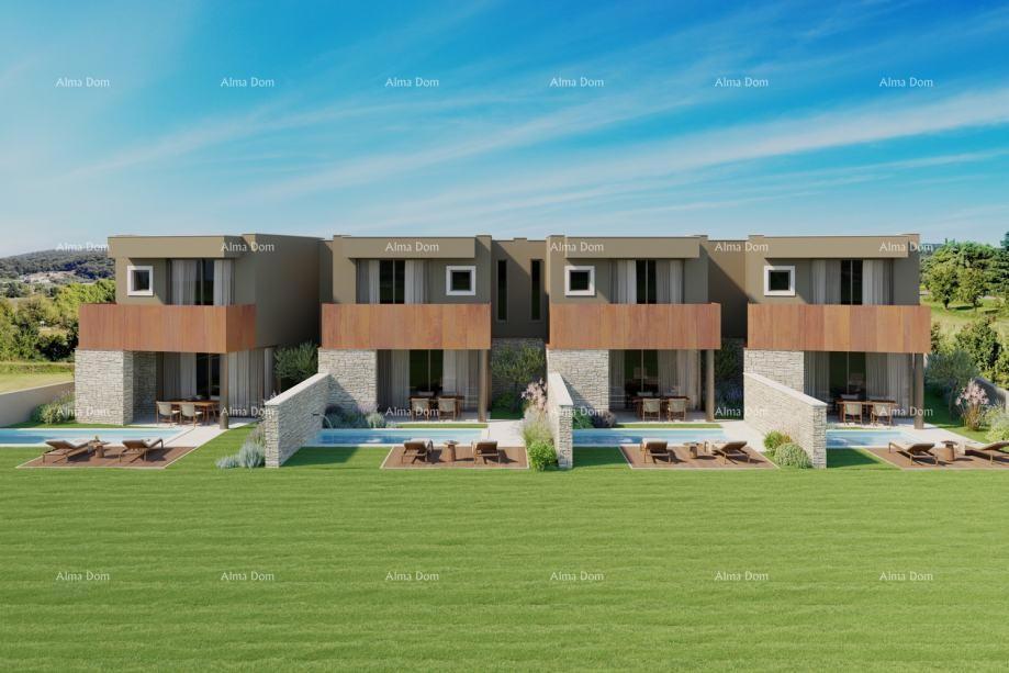 Bale. Moderna hiša v nizu s bazenom, 148,56 m²