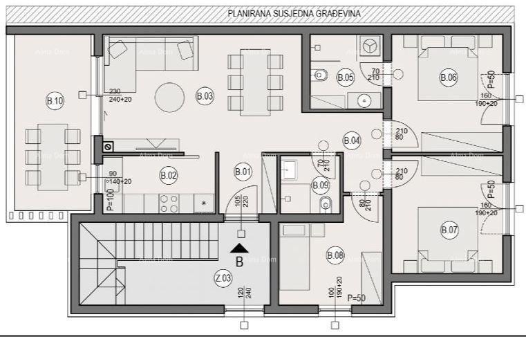 Stan na atraktivni lokaciji s parkirnim mestom in shrambo - stan B/Z3, Premanturska cesta