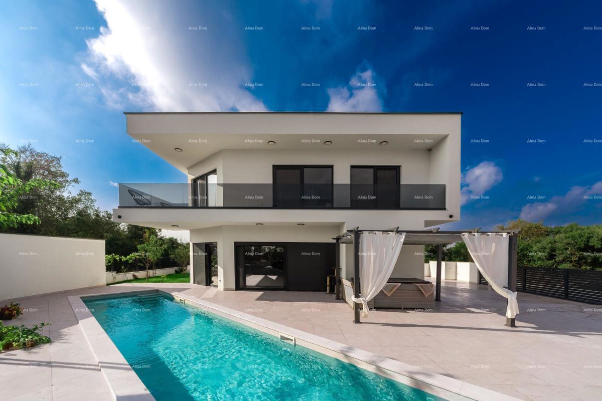 Prodaja - novo zgrajena, moderna in ekskluzivna vila s bazenom, Volme, Pula!