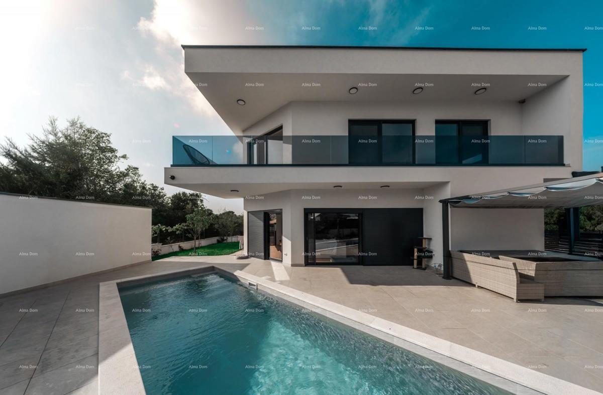 Prodaja - novo zgrajena, moderna in ekskluzivna vila s bazenom, Volme, Pula!