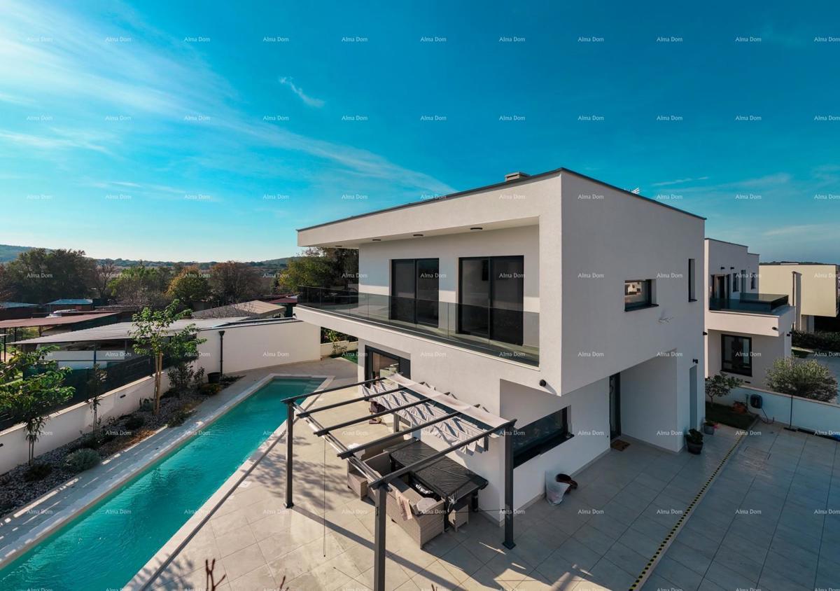 Prodaja - novo zgrajena, moderna in ekskluzivna vila s bazenom, Volme, Pula!