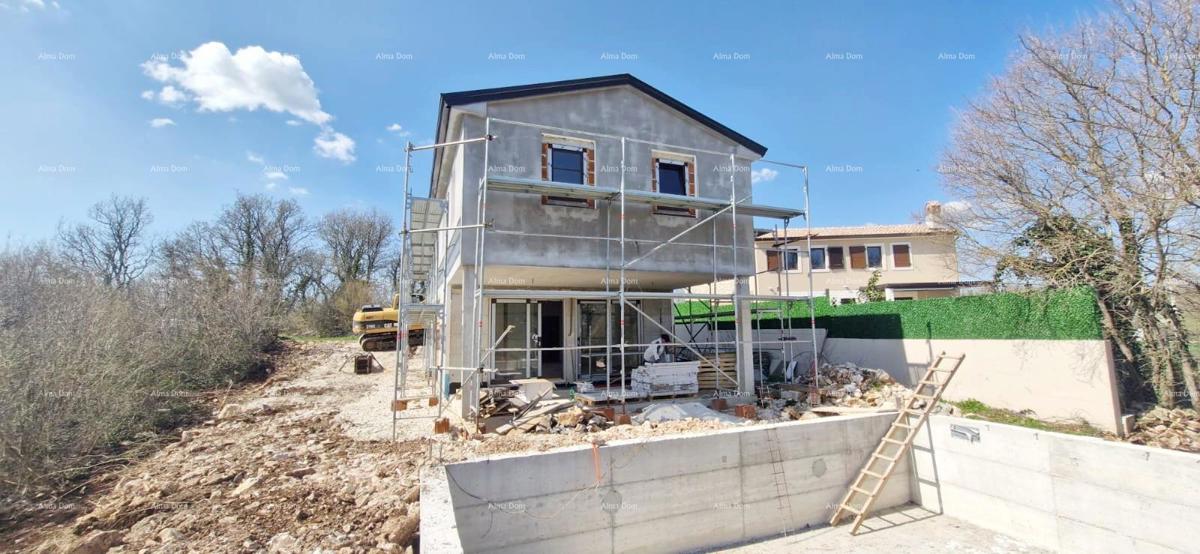 Prodaja moderne hiše s bazenom v mirnem in lepem istrskem kraju, Juršići, Svetvinčenat!