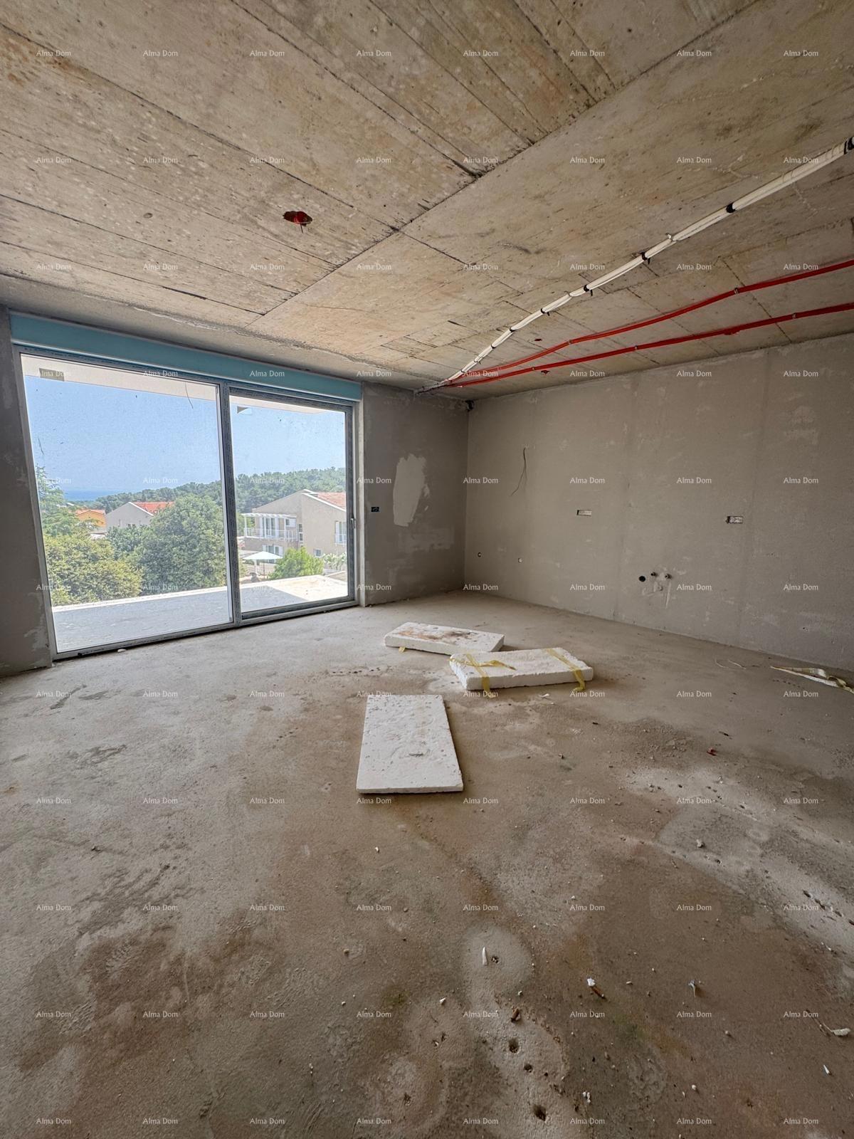 Prodaja luksuznega stanovanja s parkirnim mestom in pogledom na morje, Ližnjan!