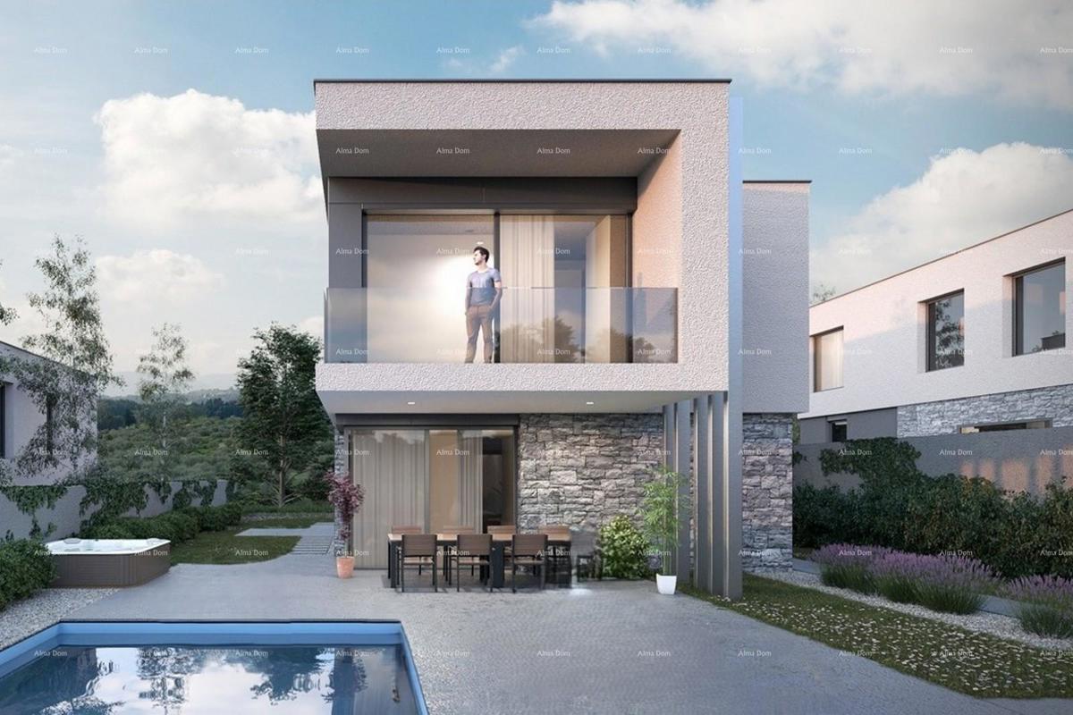 POMER - Prodaja gradbenega zemljišča v bližini morja / projekt za 3 premium vile