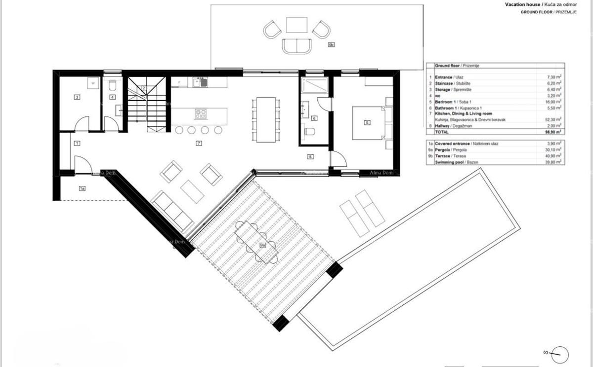 Prelepa vila s bazenom, blizu Vrsara!