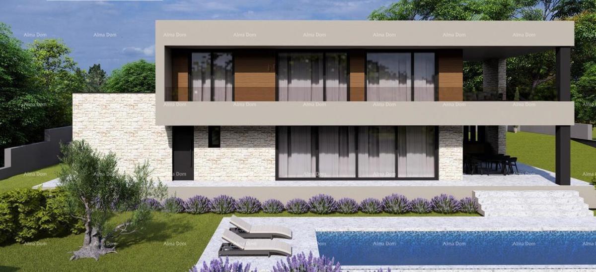 Građevinsko zemljišče z idejnim projektom – Poreč, Žbandaj, 963 m²