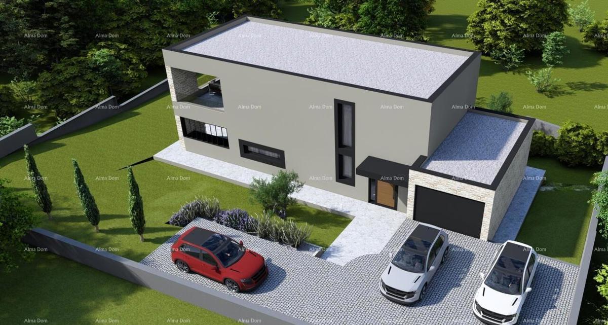 Građevinsko zemljišče z idejnim projektom – Poreč, Žbandaj, 963 m²