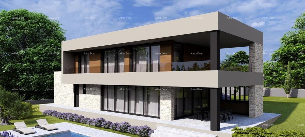 Građevinsko zemljišče z idejnim projektom – Poreč, Žbandaj, 963 m²
