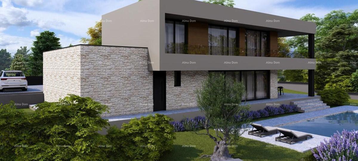 Građevinsko zemljišče z idejnim projektom – Poreč, Žbandaj, 963 m²