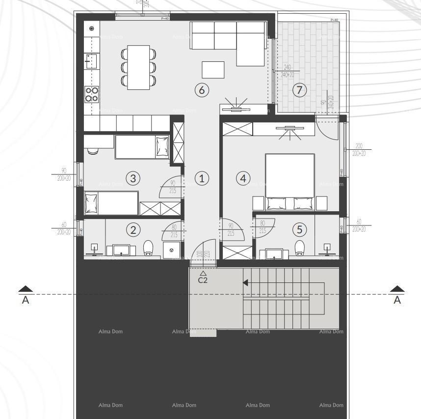 Prodaja stanov v moderni novogradnji s bazenom, Fažana!