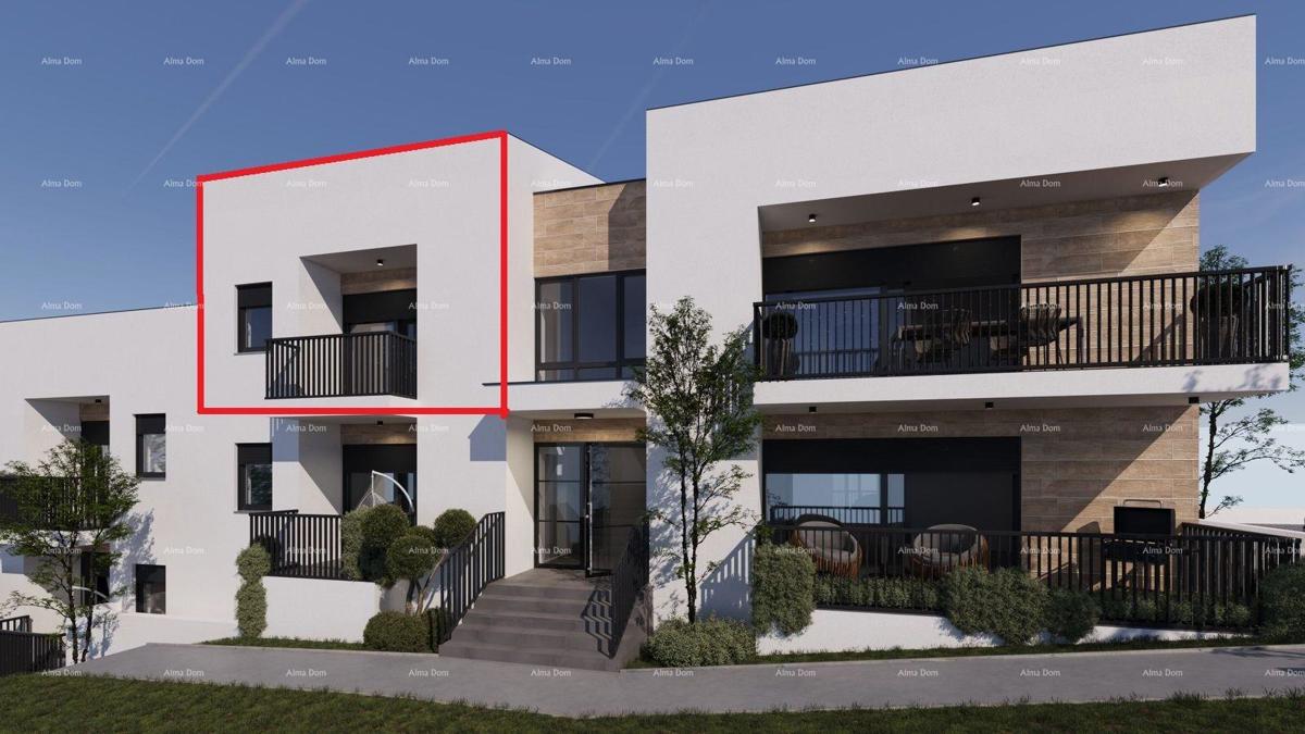 ŽMINJ – moderno stanovanje v prvem nadstropju s teraso (Stanovanje F)