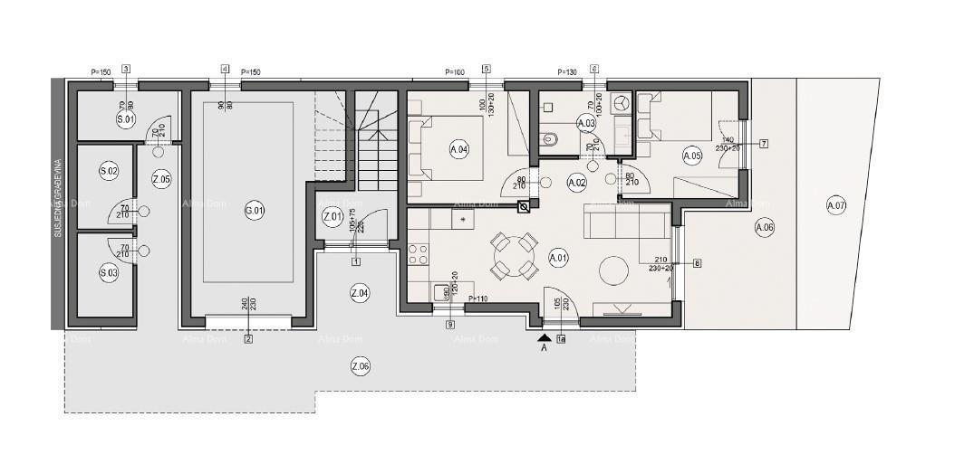 Prodaja stanov v gradnji - nov stanovanjski kompleks, Pula! Stan A Zg. A3