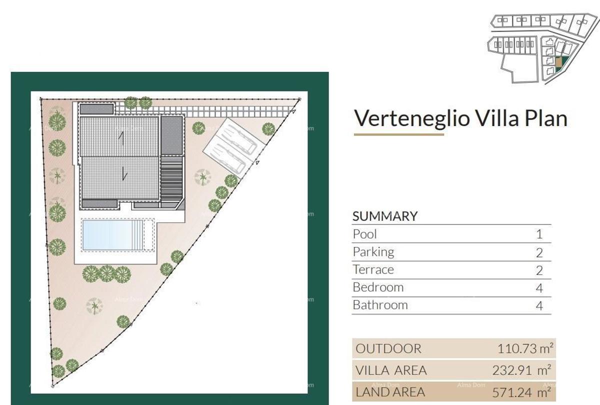 Prodaja moderne vile v lepem stanovanjskem naselju, Umag