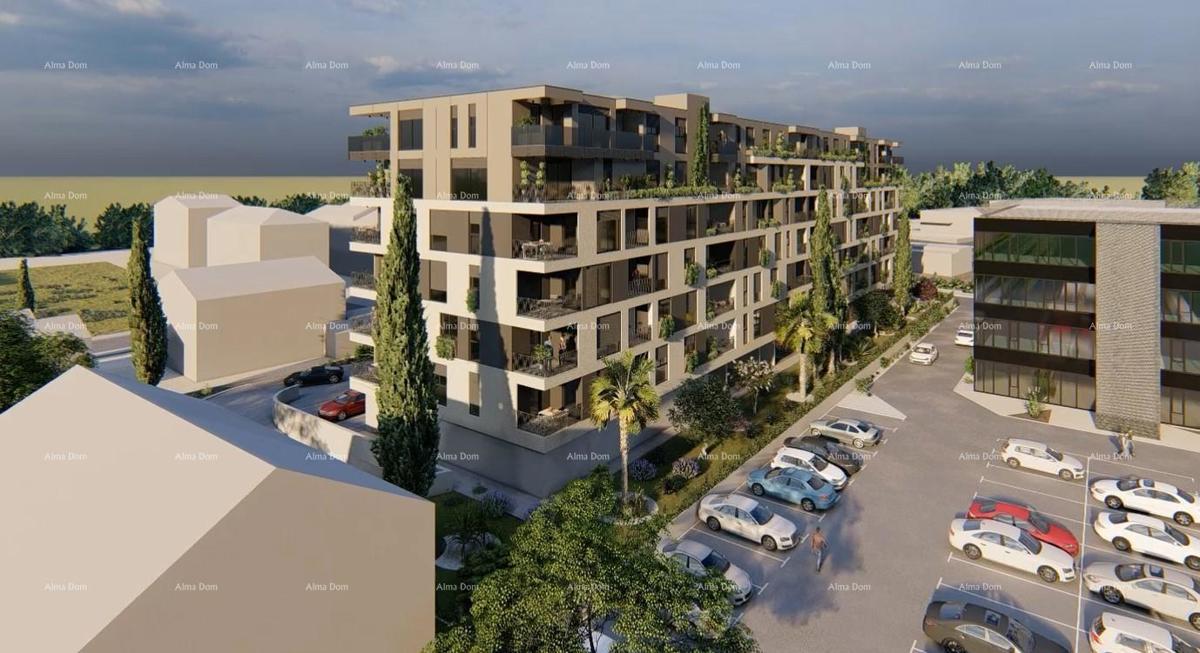 Rezervováno!Pula, nov projekt! Večstanovanjska, moderna stavba z dvigalom, blizu centra.