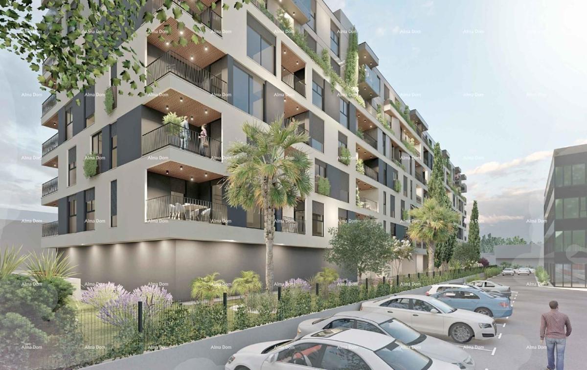 Rezervováno!Pula, nov projekt! Večstanovanjska, moderna stavba z dvigalom, blizu centra.