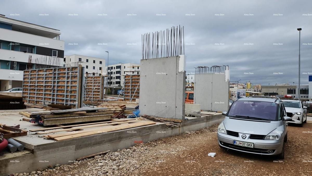 Rezervováno!Pula, nov projekt! Večstanovanjska, moderna stavba z dvigalom, blizu centra.