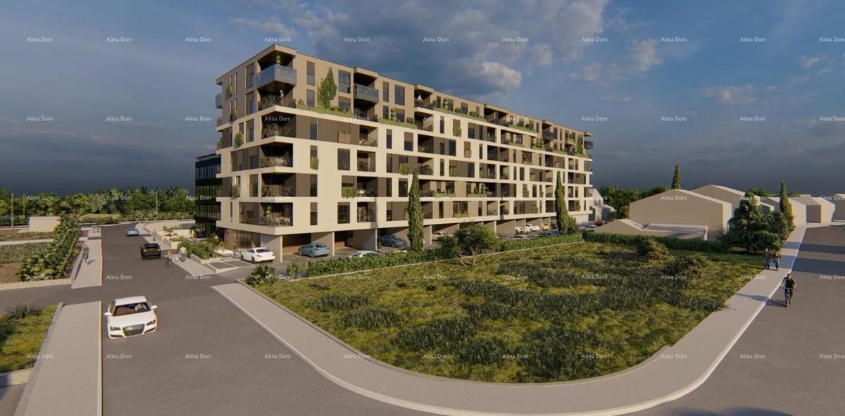 Rezervováno!Pula, nov projekt! Večstanovanjska, moderna stavba z dvigalom, blizu centra.