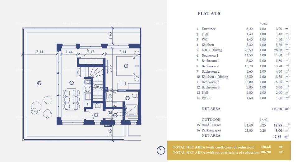 Luksuzni apartma v letovišču blizu morja – Umag!