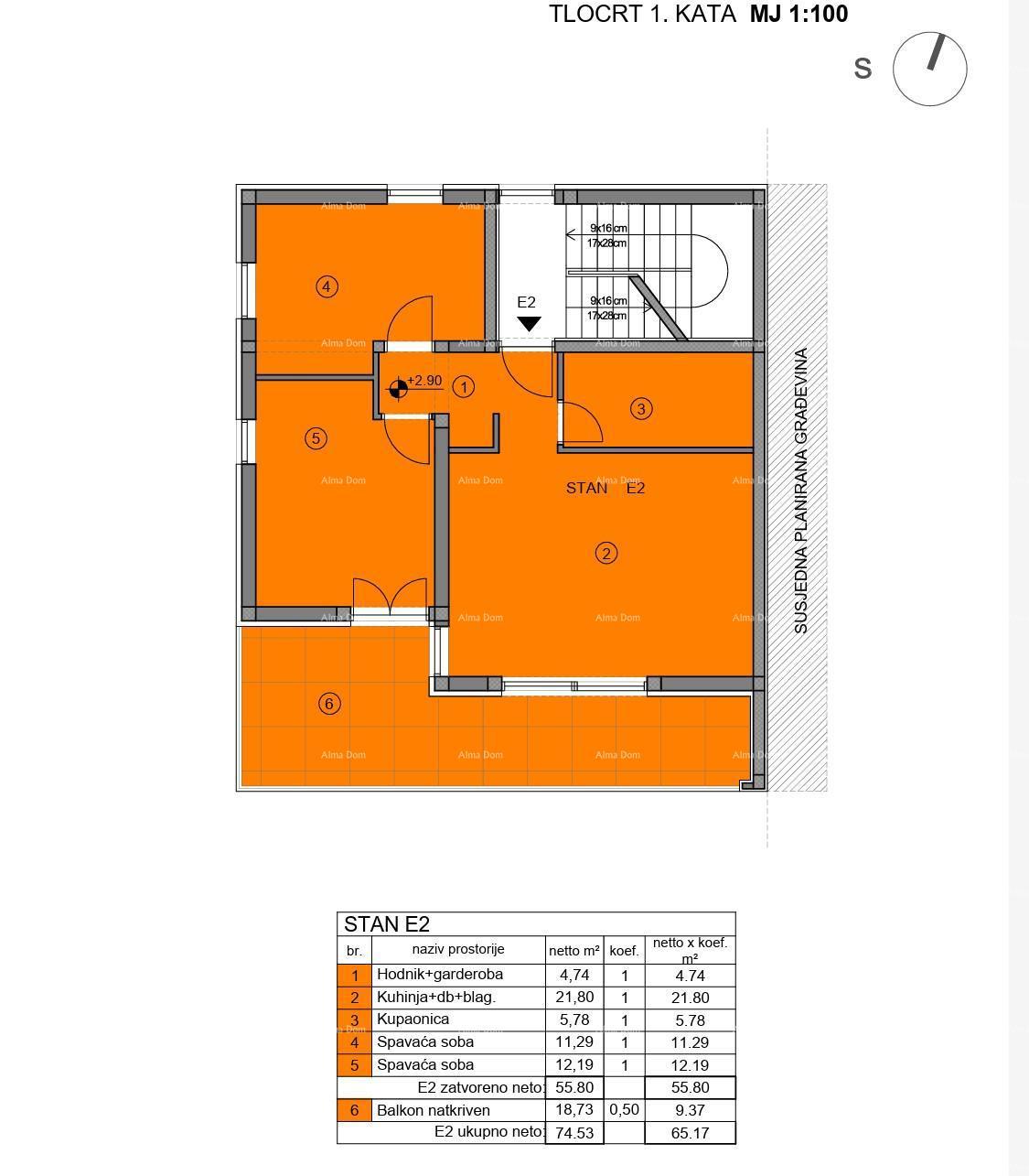 Prodaja stanovanja v novogradnji z dvema parkirnima mestoma, Medulin!