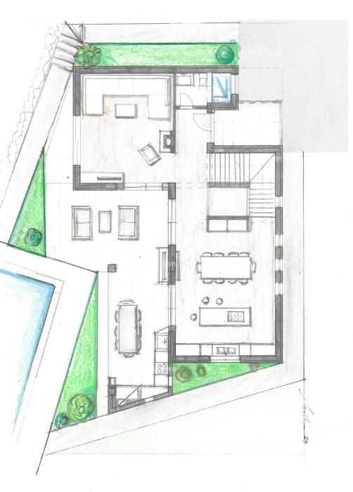 Građevinsko zemljišče s dovoljenjem in začetimi deli v Svetvinčentu, 586 m²