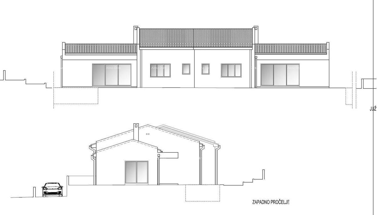 Moderna dupleks vila z bazenom naprodaj, Kožljani, Barban!