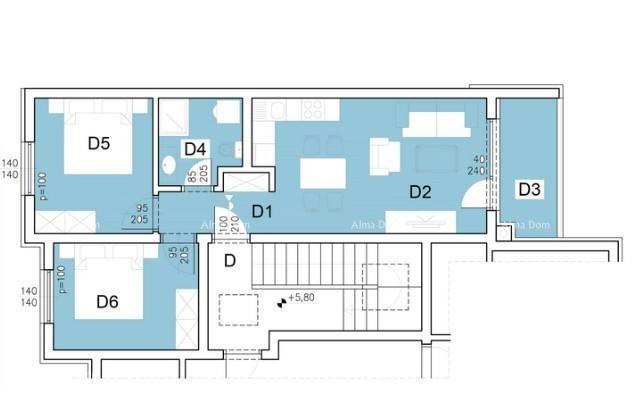Prodaja - Moderno stanovanje v novem zasebnem stanovanjskem kompleksu v Šijani, Pula! F-C