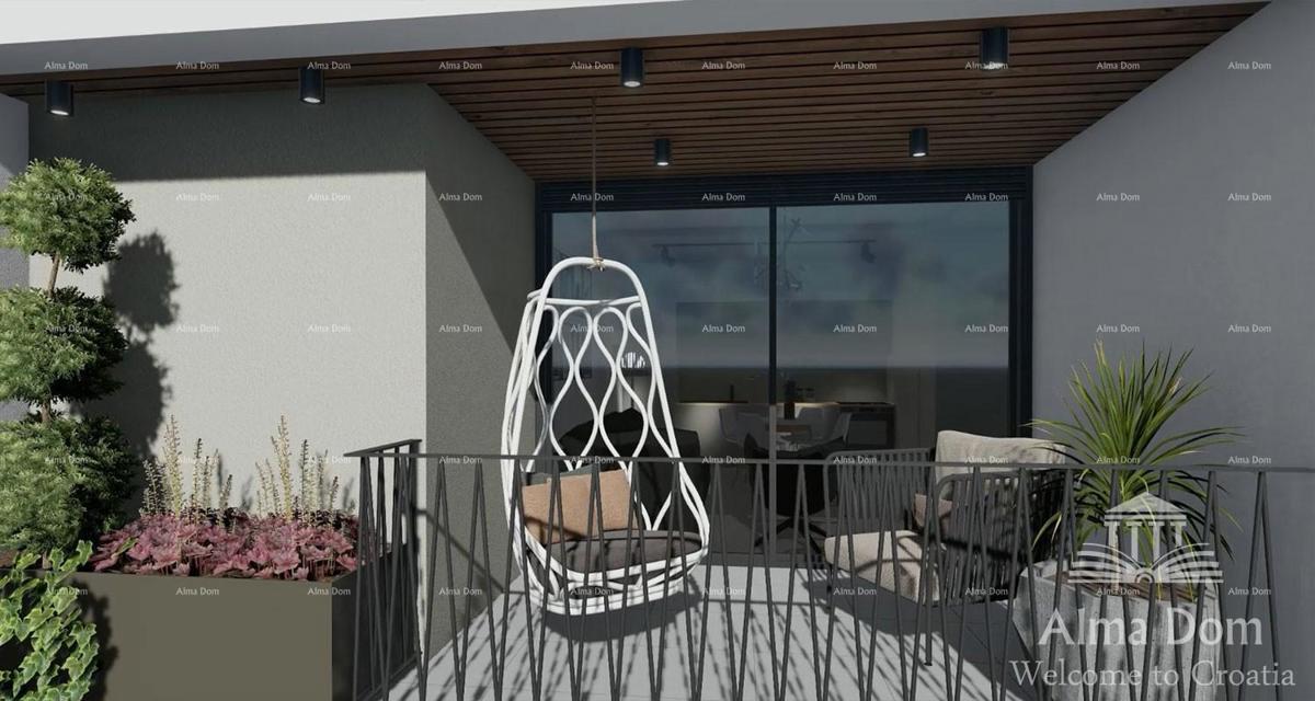 Pula, nov projekt! Večstanovanjska, moderna zgradba z dvigalom, blizu centra. Začeta gradnja v neposredni bližini trgovskega centra City Mall.