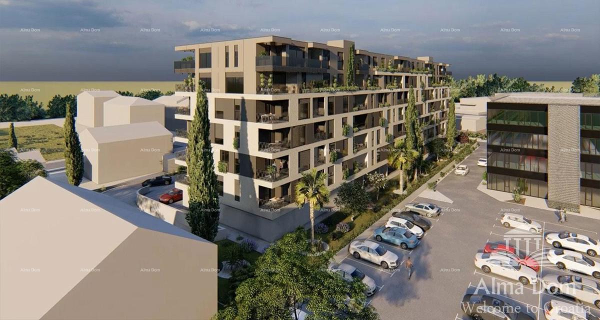 Pula, nov projekt! Večstanovanjska, moderna zgradba z dvigalom, blizu centra. Začeta gradnja v neposredni bližini trgovskega centra City Mall.