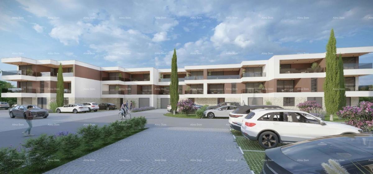 Prodaja stan v novogradnji z garažo, parkirnim mestom in shrambo, Pula!