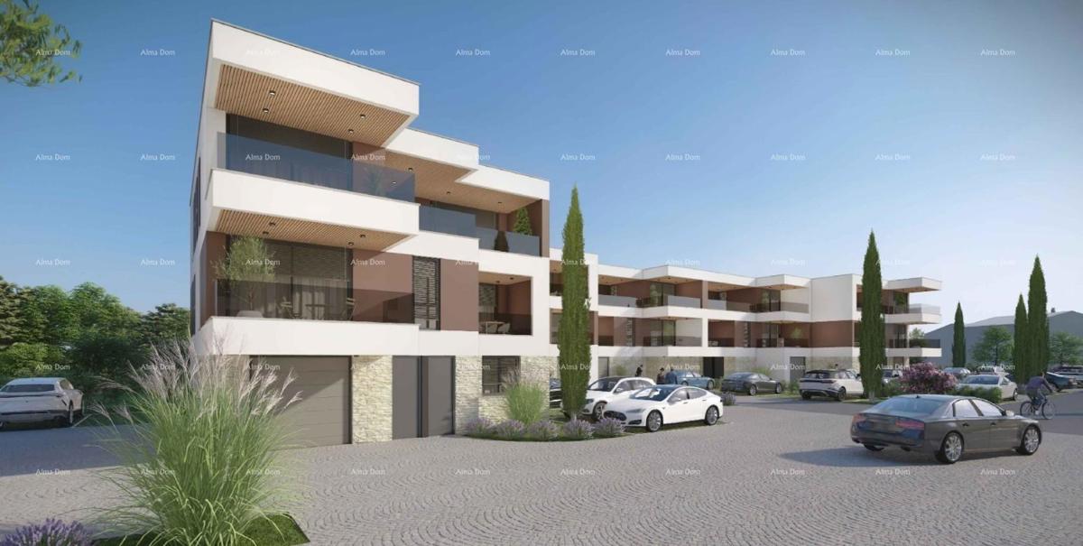 Prodaja stan v novogradnji z garažo, parkirnim mestom in shrambo, Pula!