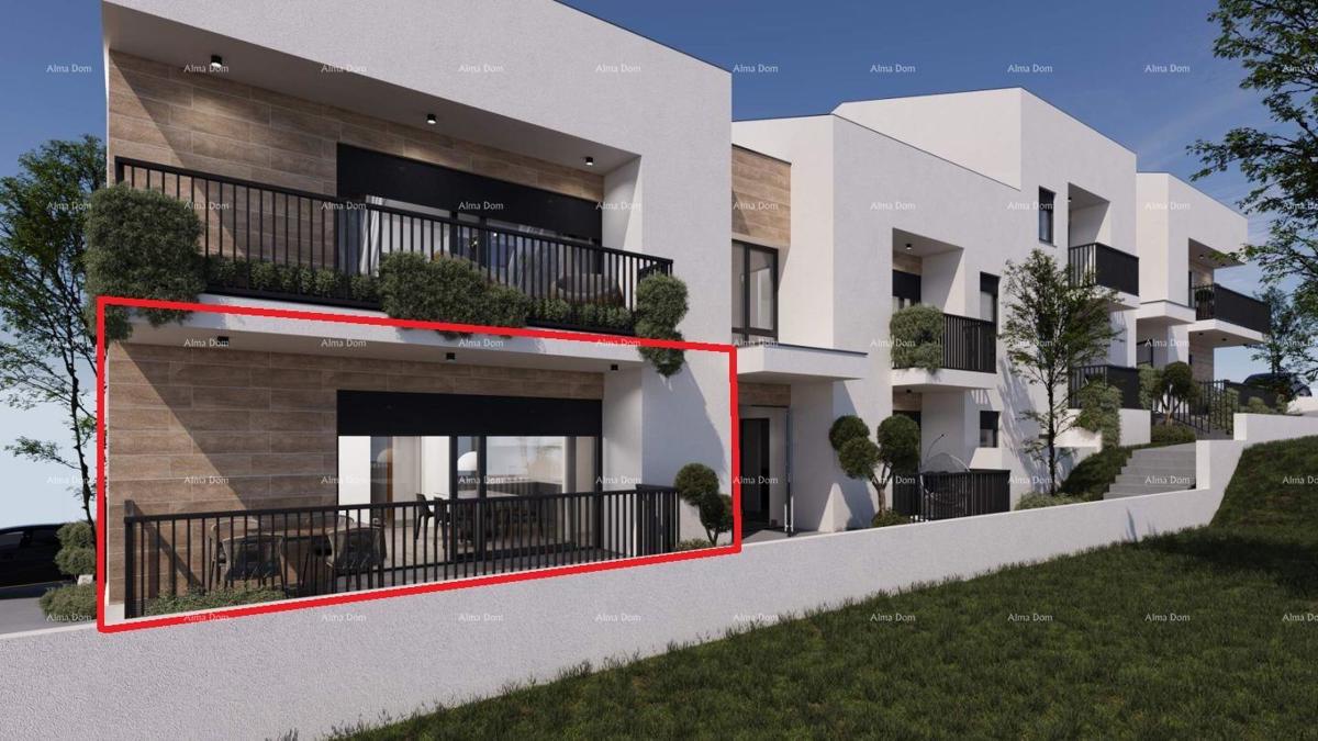 ŽMINJ – dvosobno stanovanje v pritličju, idealno za družino (Apartma D)