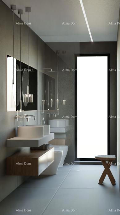 Kaštelir – moderna vila s bazenom in pogledom na morje