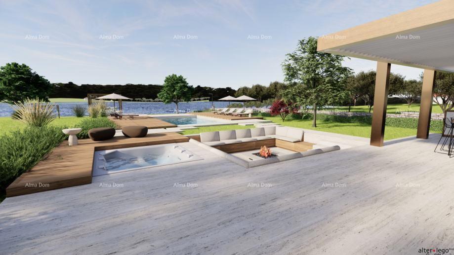 POMER, prva vrsta do morja, hiša z zazidljivim zemljiščem in projektom za luksuzno vilo