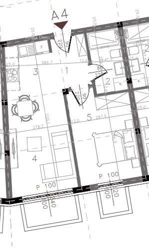 MEDULIN - Stan v novem projektu / 300 m do morja!!! (A4)