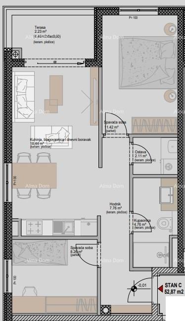 Prodajajo se stanovanja v moderni novogradnji, v centru Poreča!