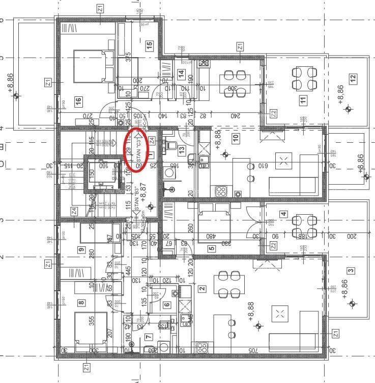 Prodaja stanov v moderni novogradnji s parkirnim mestom in shrambo, Vabriga, Poreč! C3-V2