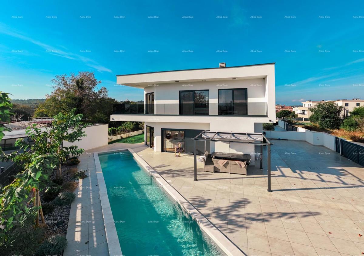 Prodaja - novo zgrajena, moderna in ekskluzivna vila s bazenom, Volme, Pula!