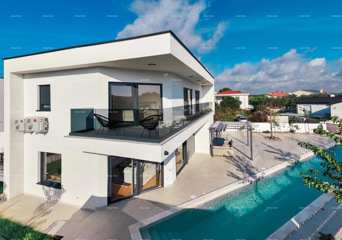 Prodaja - novo zgrajena, moderna in ekskluzivna vila s bazenom, Volme, Pula!