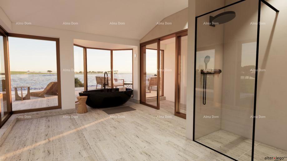 POMER, prva vrsta do morja, hiša z zazidljivim zemljiščem in projektom za luksuzno vilo