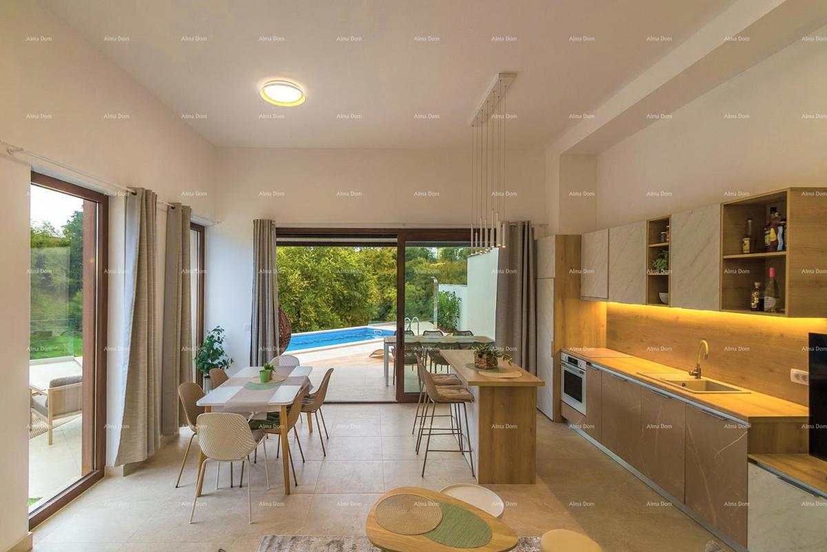 Moderna dvojna hiša s bazenom v mirnem Svetvinčentu, idealna za počitek ali najem!