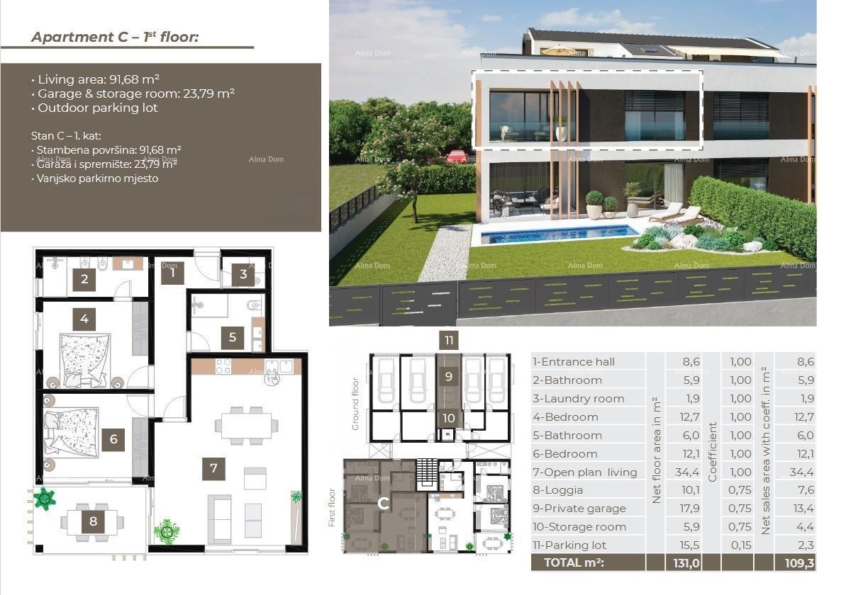 Prodaja stanov v novem stanovanjskem projektu, Rovinj!