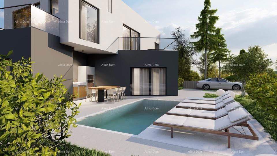 Građevinsko zemljište s projektom – Valbandon, 450 m²