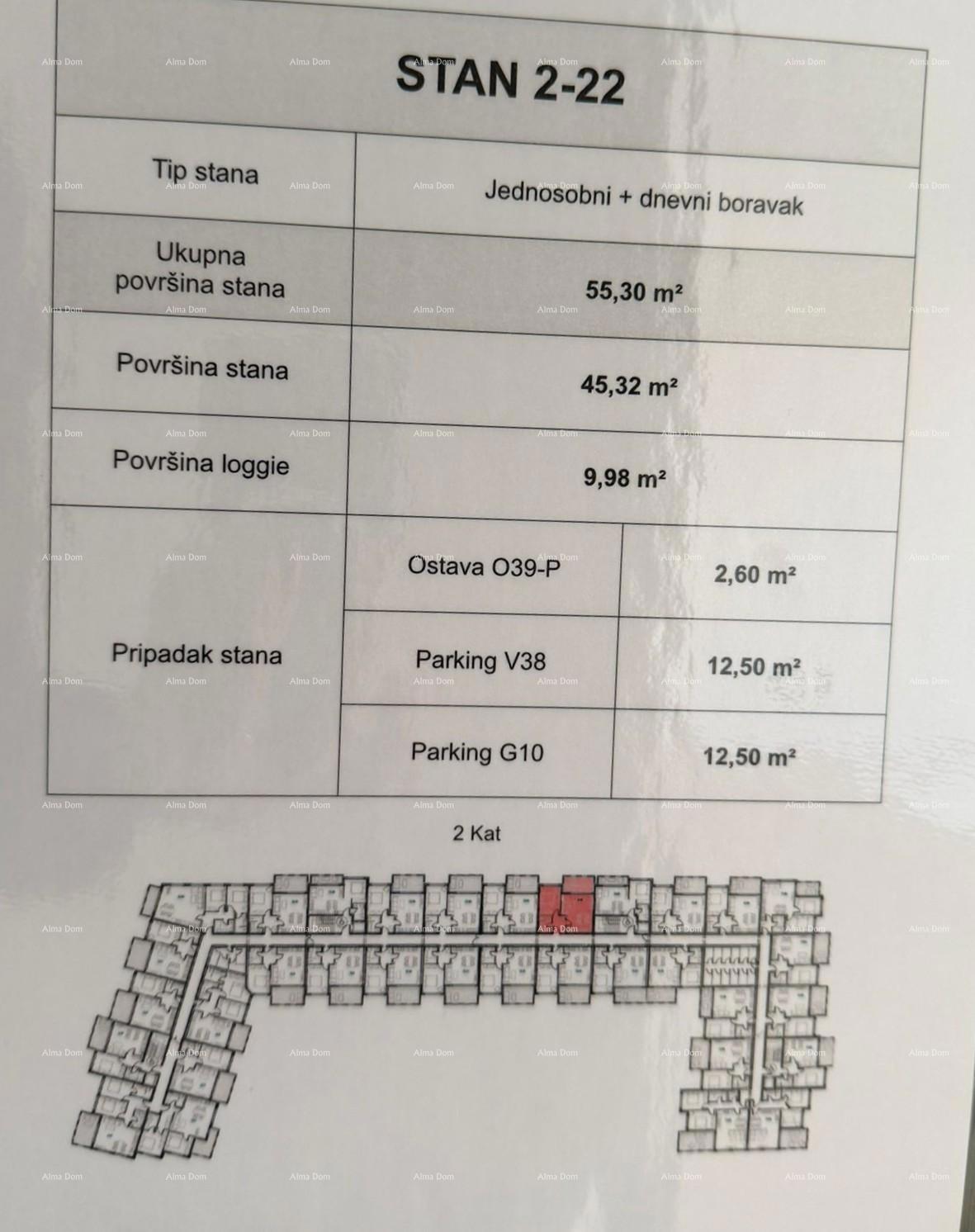 UMAG – Novogradnja! Stan v modernem stanovanjskem kompleksu z dvema parkirnima mestoma, S 2-22