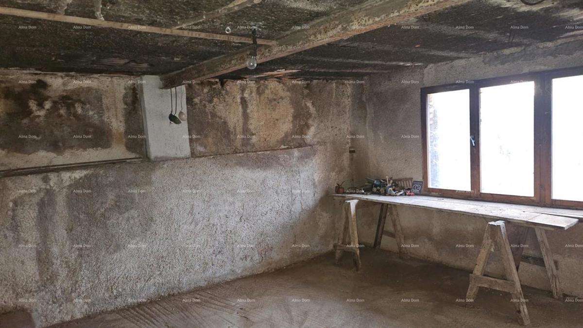 ŽMINJ (okolica) - odlična kamnita hiša z dvoriščem