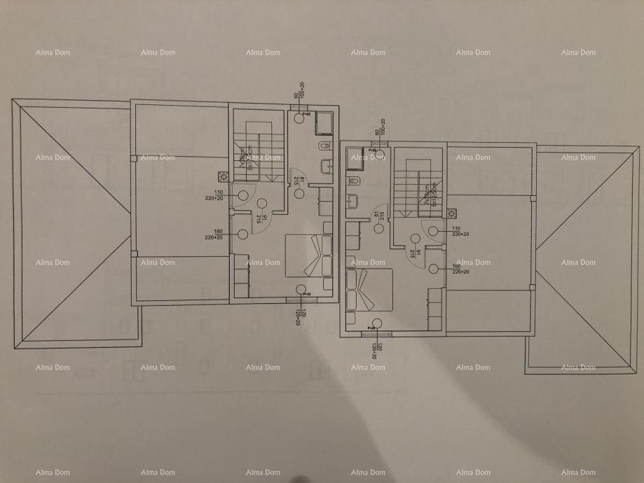 Dvojna hiša - pogled na Brione.